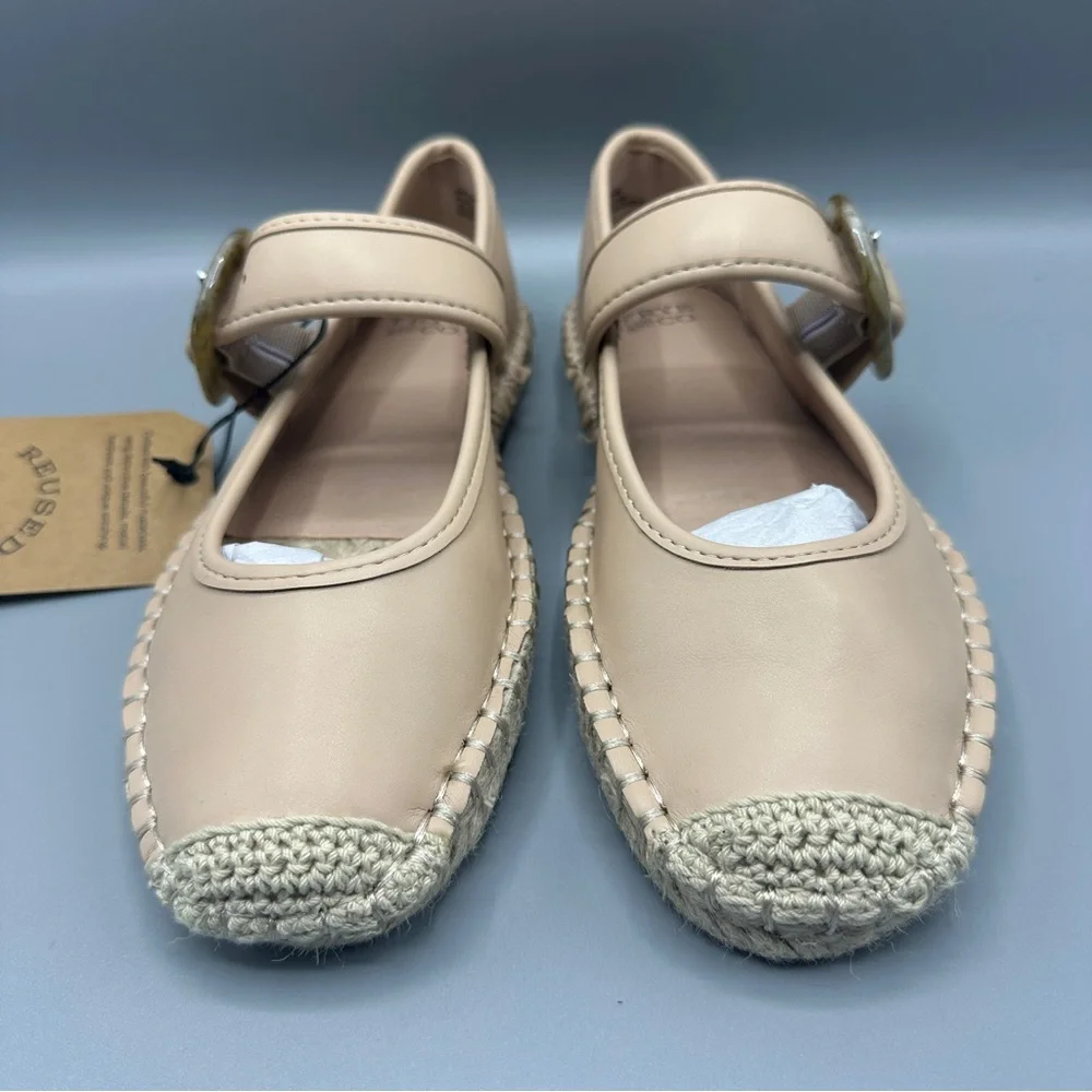 Frye and Co. Mary Jane Comfort Shoes Espadrille Flats Women’s Size 6.5 Nude